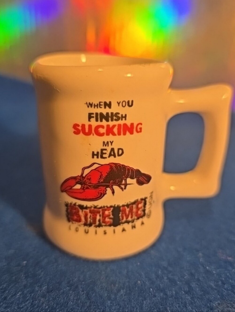 060726 Craw Fish Collactable Coffee Mug Louisiana Humor..studio 18c